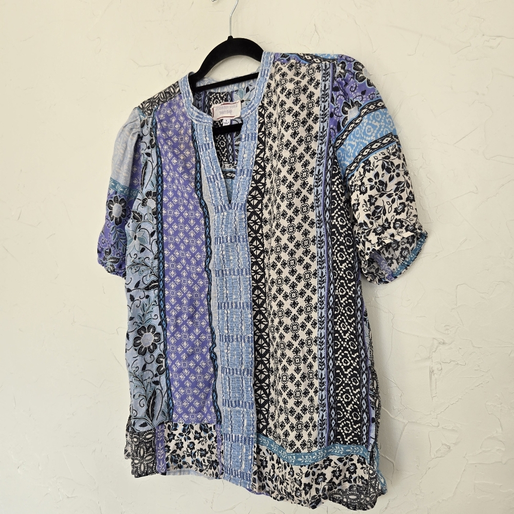 Johnny Was Blue Patchwork Embroidered Casablanca … - image 4